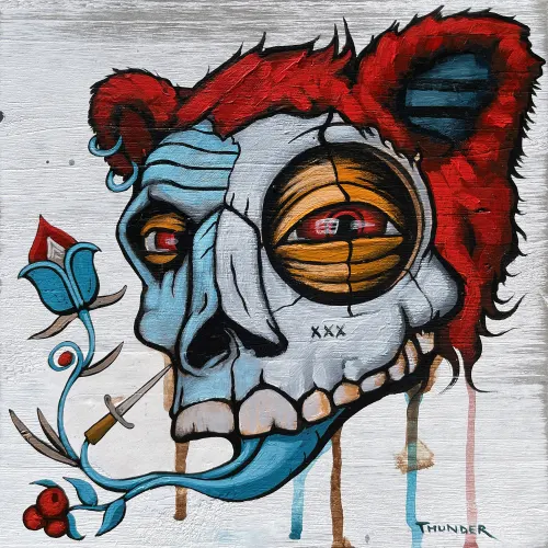 Bear with Rabbit Skull 1