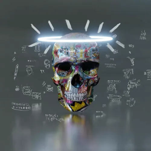 SILVER SKULL BASQUIAT TRIBUTE