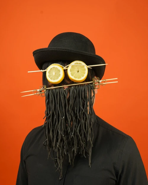 Squid ink pasta with lemon