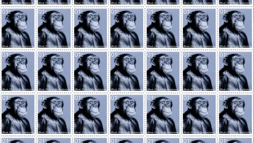 Page of Blue Chimp® Stamps