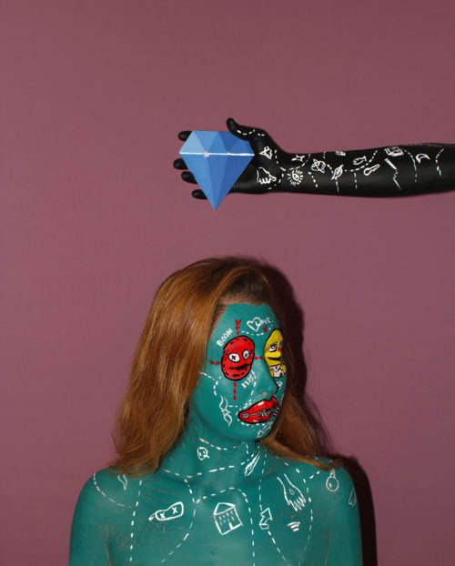 Red diamond Blue diamond