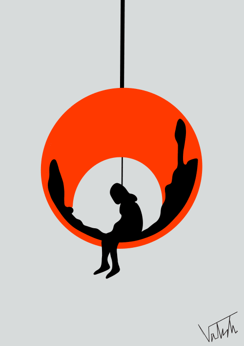 The floating circle