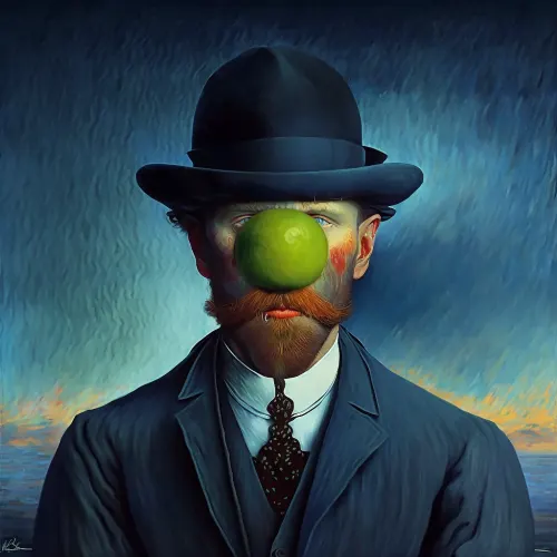 Magritte Art Through Eyes Of Van Gogh