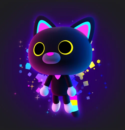Flying Black Cat!