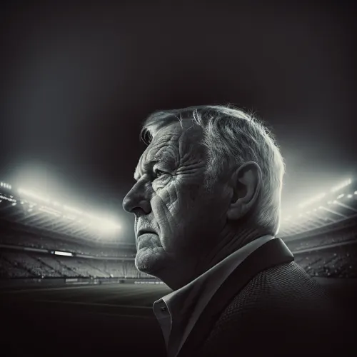 Sir Alex Fergusson with Stadium