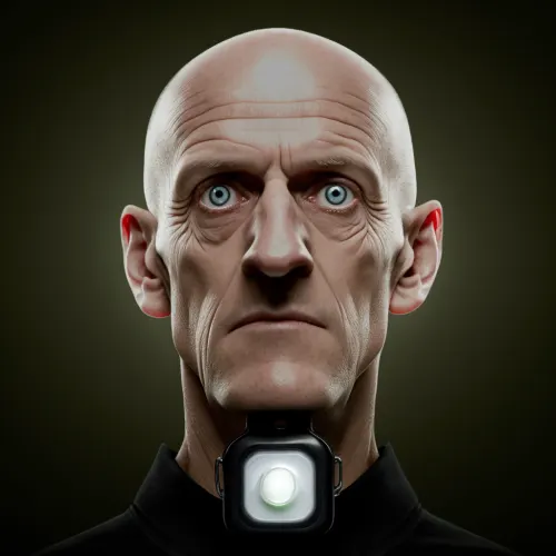 Pierluigi Collina with soccer referee whistle