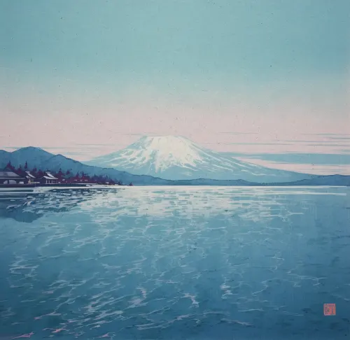 Mountains in blue