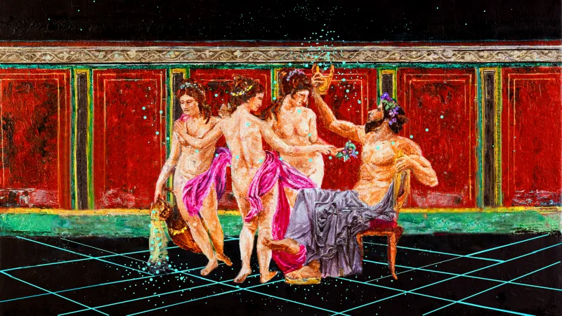 Dionysus and the 3 Graces (painting) #13/40