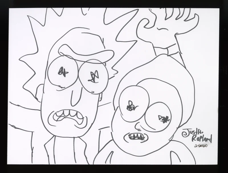 The First Ever Edition Of Rick And Morty Cryptoart #1/1