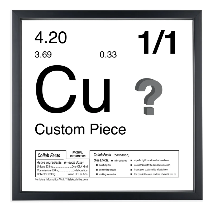Custom 1/1 Periodic Table (Physical Art + NFT)