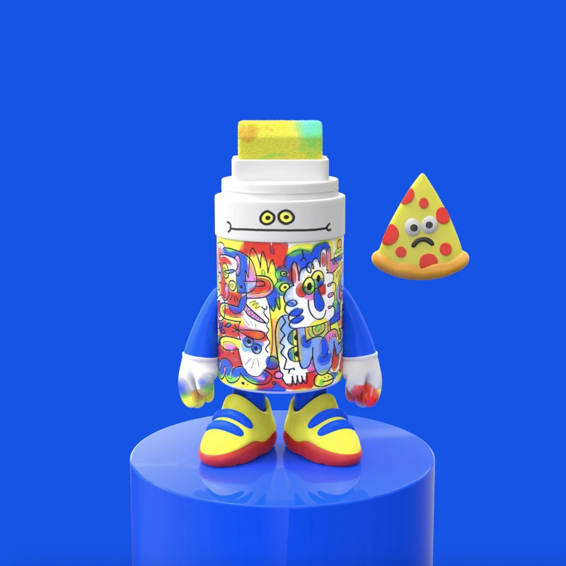 Jon Burgerman Marker Mascot (Color)