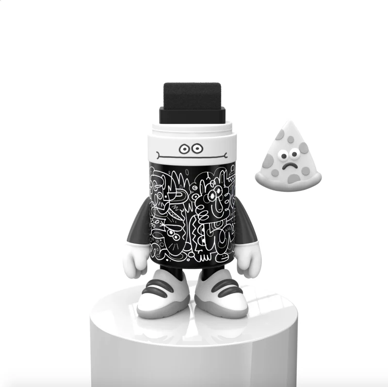 Jon Burgerman Marker Mascot (B&W)