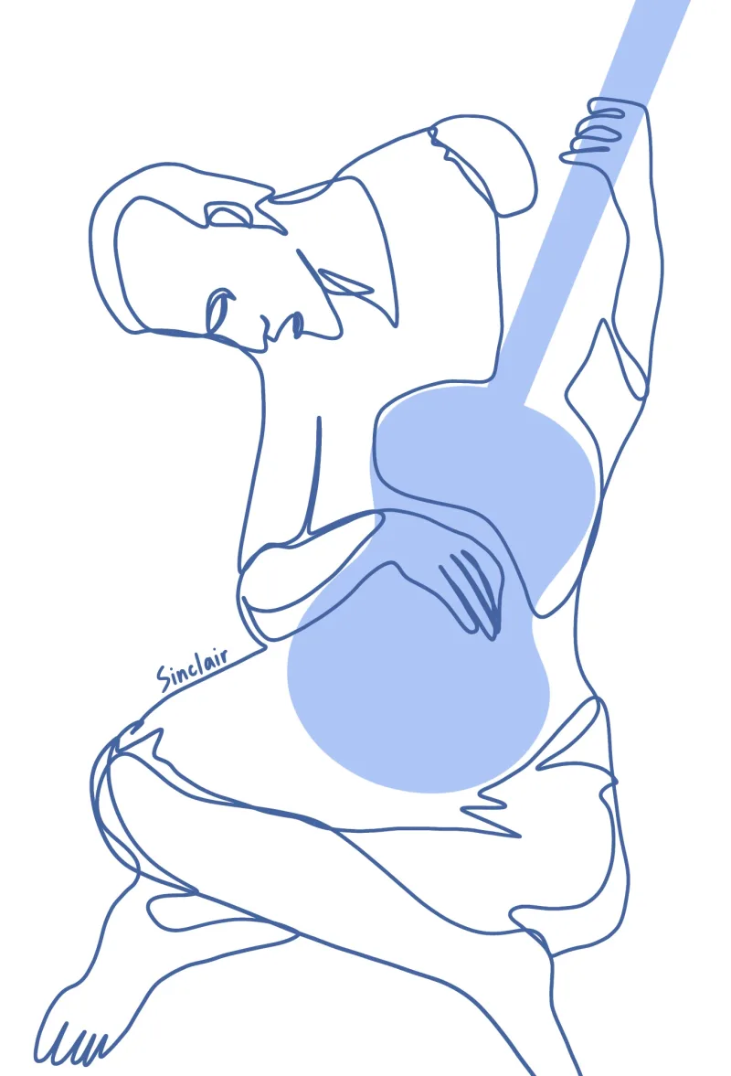 BLUE GUITARIST