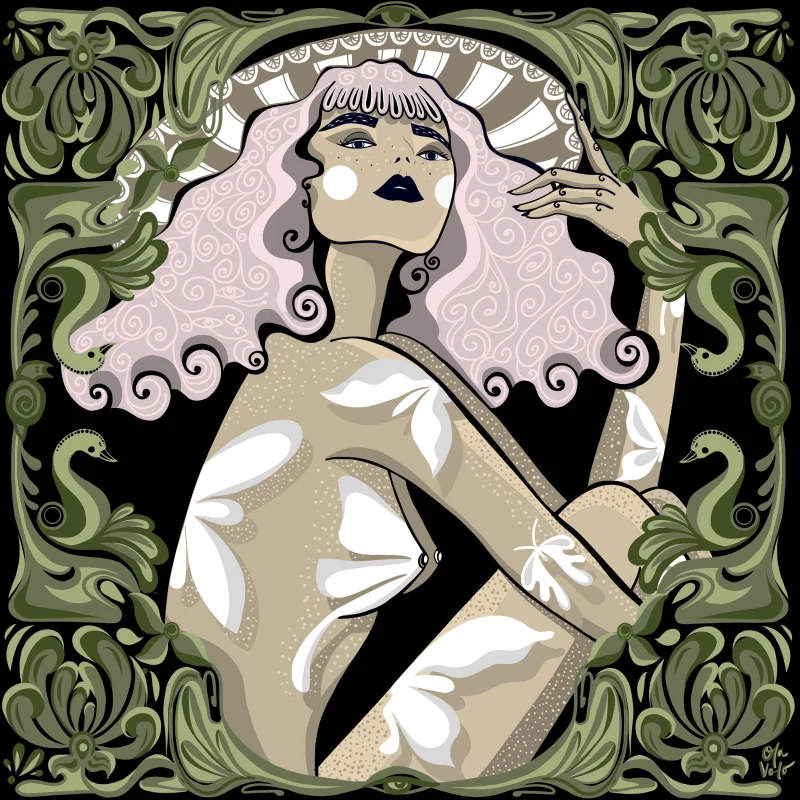 Queen with Swans