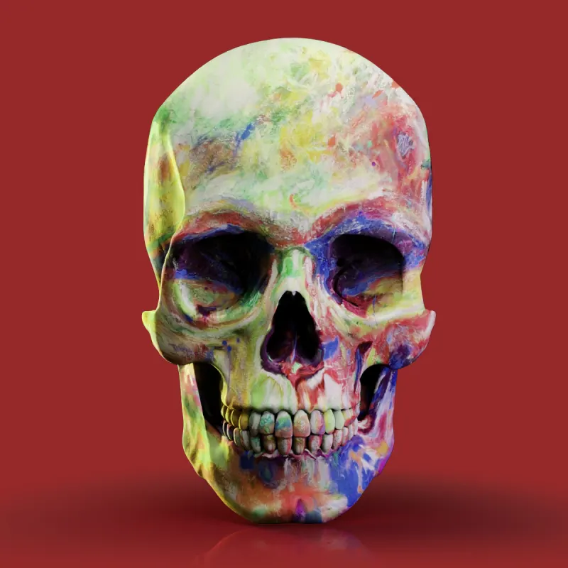 ORIGINAL RENÉ MÄKELÄ'S SKULL (A3)