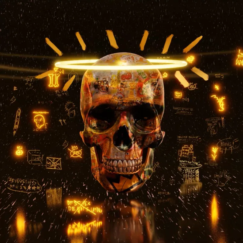 GOLD SKULL BASQUIAT TRIBUTE