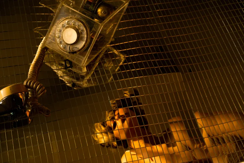 Grid Mirror (Self-Portrait)