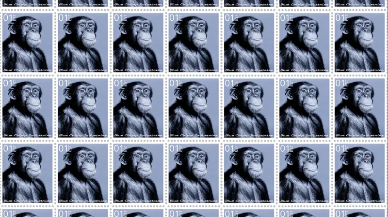 Page of Blue Chimp® Stamps