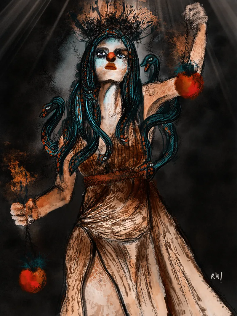 Medusa-If you look at an apple, you die