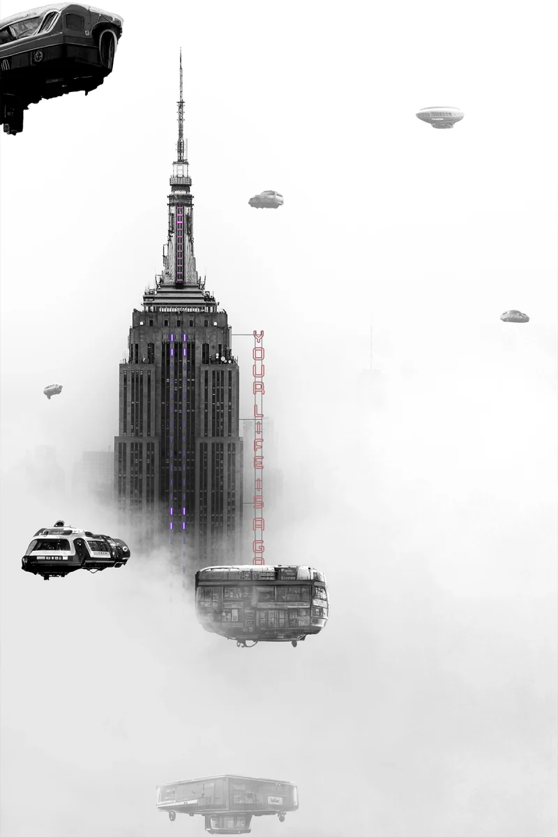 New York, fog and flying cars. #22/33