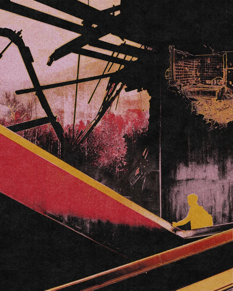 A repeating pattern of chaos (Magenta Yellow)
