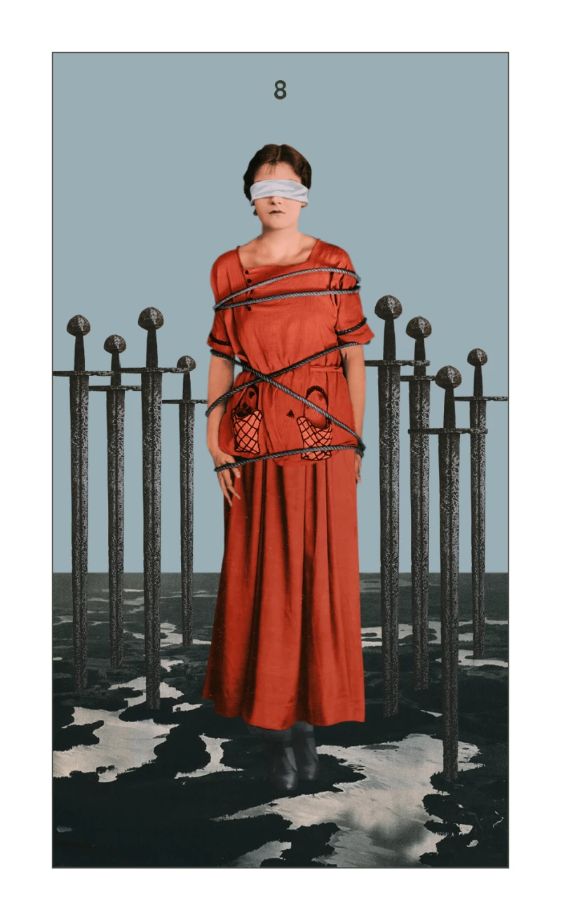 The Hidden Message Tarot Eight of Swords