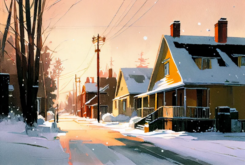 Village, Late afternoon