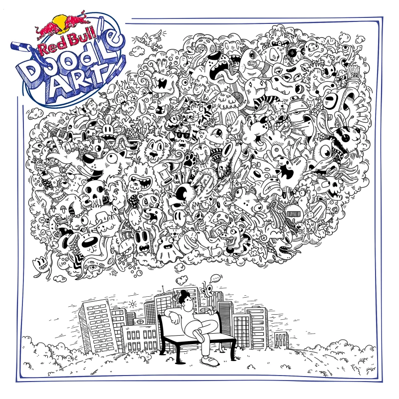 Red Bull Doodle Art Collection mentored by Burnt Toast #234/12935