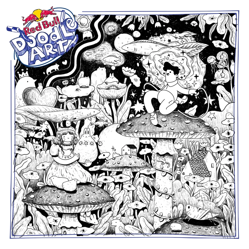 Red Bull Doodle Art Collection mentored by Burnt Toast #190/12935