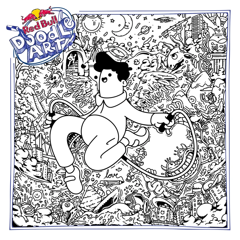 Red Bull Doodle Art Collection mentored by Burnt Toast #1051/12935