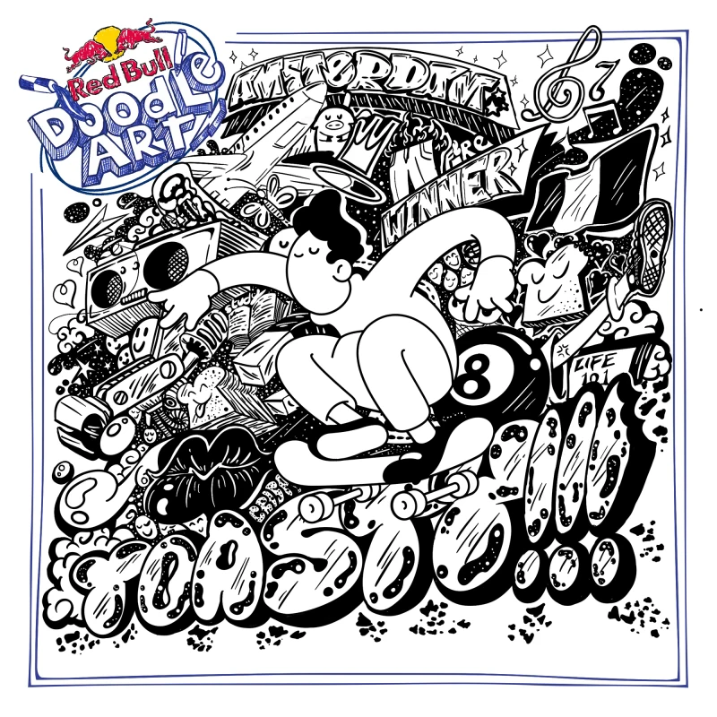 Red Bull Doodle Art Collection mentored by Burnt Toast #1052/12935