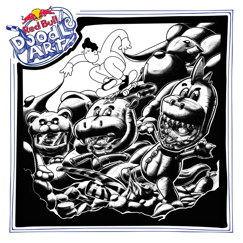Red Bull Doodle Art Collection mentored by Burnt Toast #1113/12935