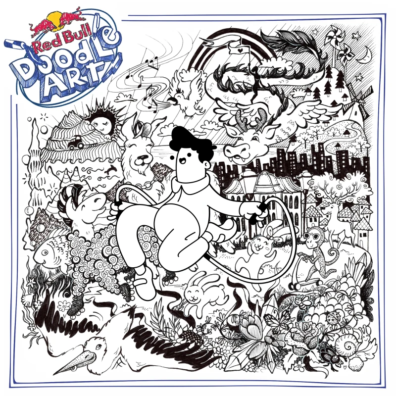 Red Bull Doodle Art Collection mentored by Burnt Toast #1059/12935