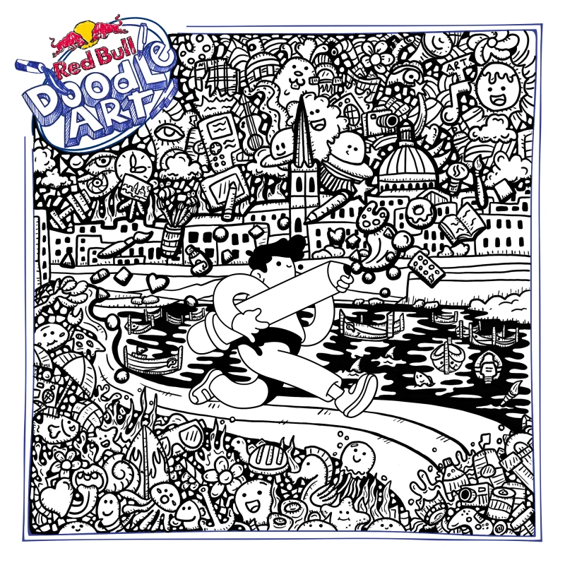 Red Bull Doodle Art Collection mentored by Burnt Toast #2455/12935