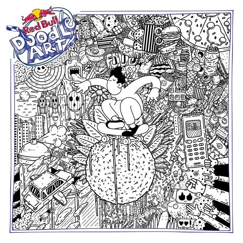 Red Bull Doodle Art Collection mentored by Burnt Toast #2450/12935