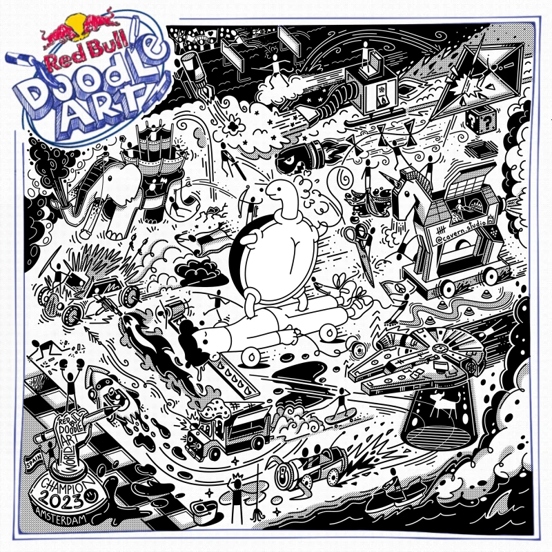 Red Bull Doodle Art Collection mentored by Burnt Toast #2505/12935