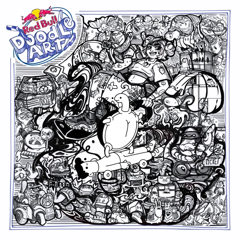 Red Bull Doodle Art Collection mentored by Burnt Toast #4440/12935