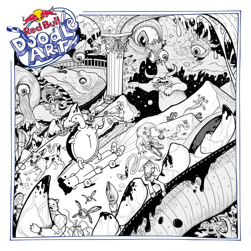 Red Bull Doodle Art Collection mentored by Burnt Toast #4604/12935