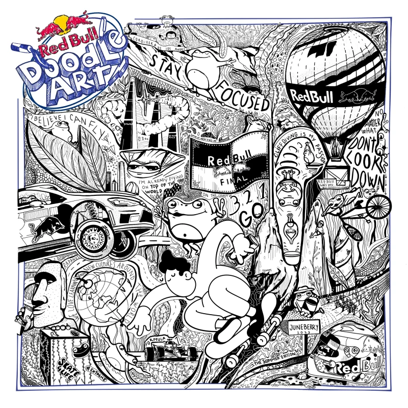 Red Bull Doodle Art Collection mentored by Burnt Toast #5205/12935