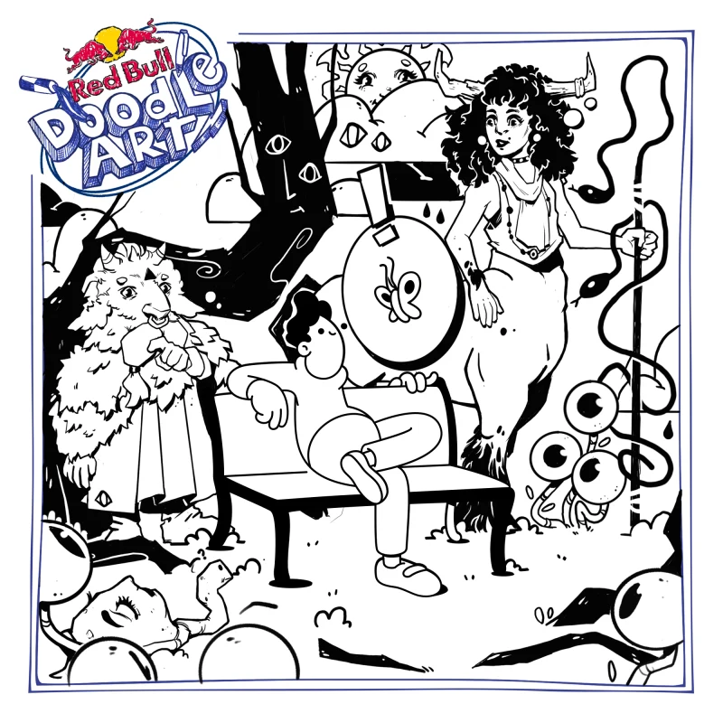 Red Bull Doodle Art Collection mentored by Burnt Toast #7325/12935