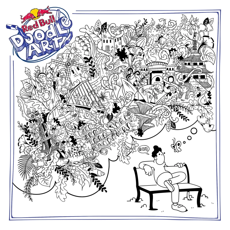 Red Bull Doodle Art Collection mentored by Burnt Toast #7337/12935