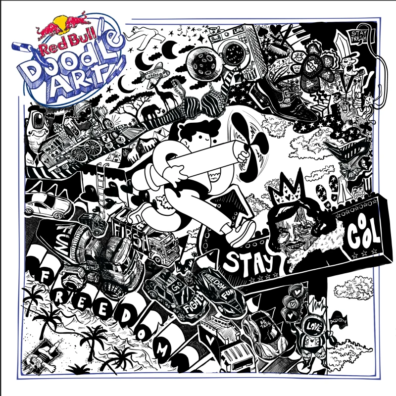 Red Bull Doodle Art Collection mentored by Burnt Toast #7349/12935