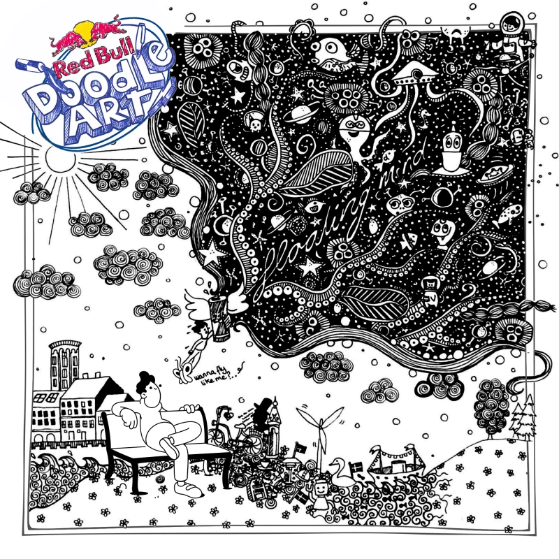 Red Bull Doodle Art Collection mentored by Burnt Toast #7327/12935