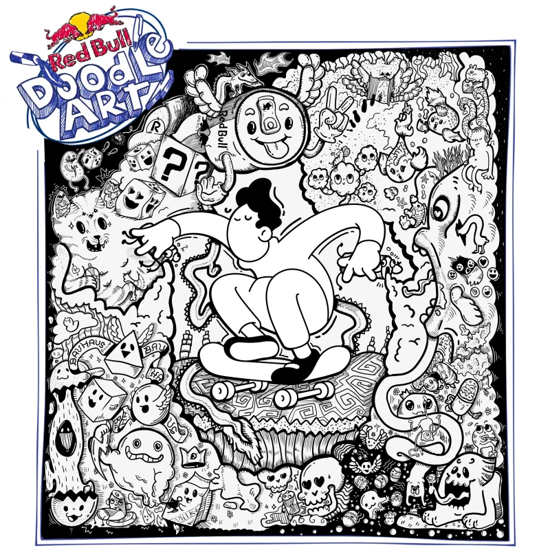 Red Bull Doodle Art Collection mentored by Burnt Toast #9137/12935