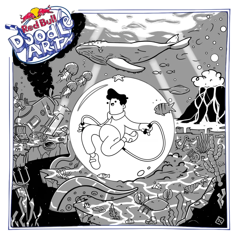 Red Bull Doodle Art Collection mentored by Burnt Toast #11196/12935