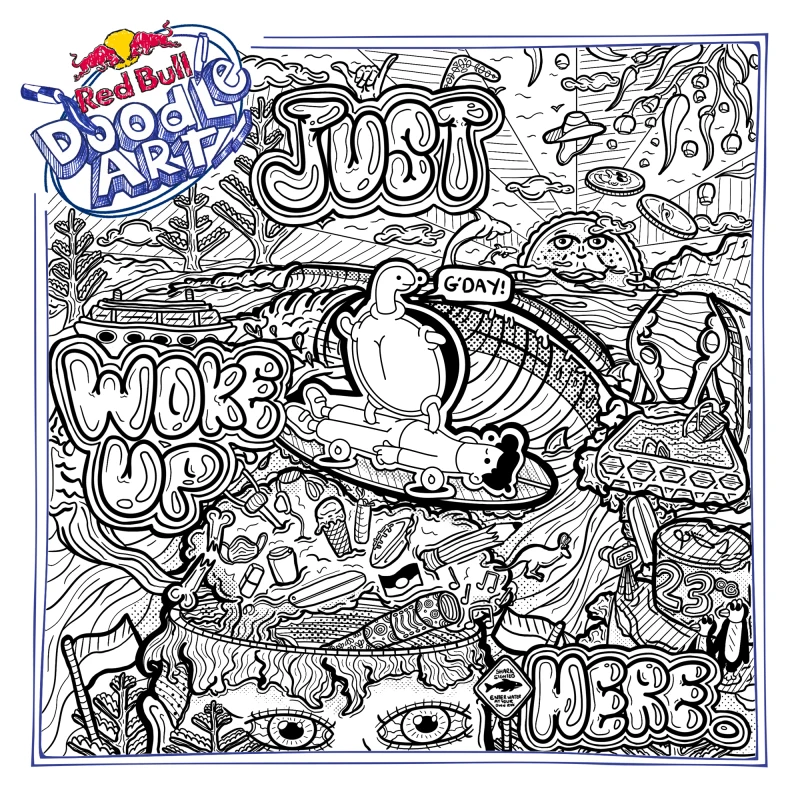 Red Bull Doodle Art Collection mentored by Burnt Toast #11125/12935