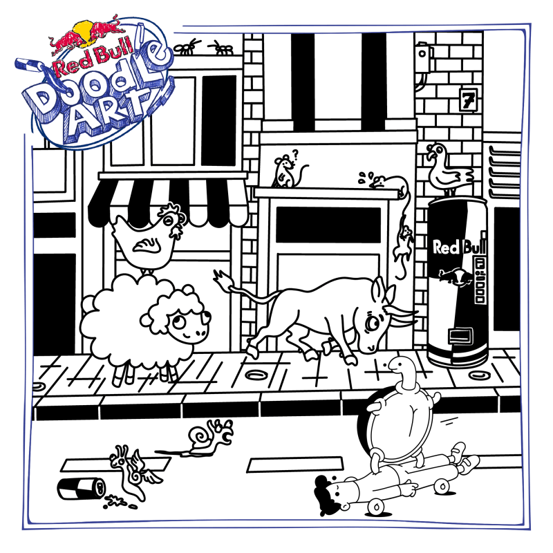 Red Bull Doodle Art Collection mentored by Burnt Toast #11661/12935