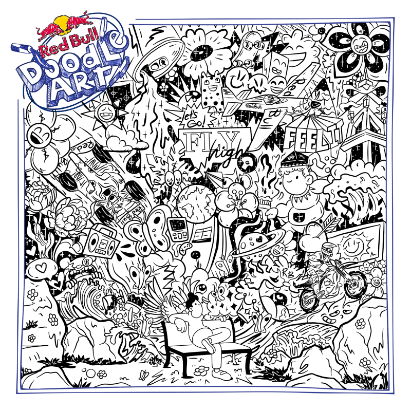 Red Bull Doodle Art Collection mentored by Burnt Toast #11747/12935