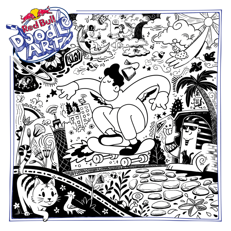 Red Bull Doodle Art Collection mentored by Burnt Toast #11659/12935