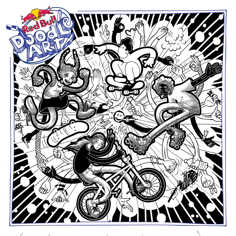 Red Bull Doodle Art Collection mentored by Burnt Toast #11647/12935
